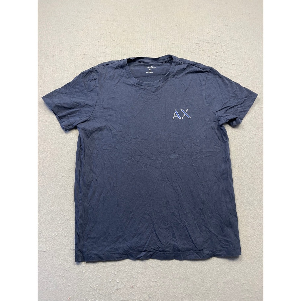 Armani Exchange T-Shirt Cotton Navy Blue Medium Mens